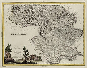 Images Dated 21st December 2009: Land area of the State of the Veneto: Friuli, engraving by G