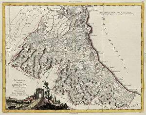 Images Dated 21st December 2009: Land area of the State of the Veneto: Legation of Romagna, engraving by G