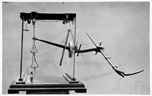 Images Dated 4th April 2012: Leonardian model for flight of an aeronatic device; work was shown in the Science History