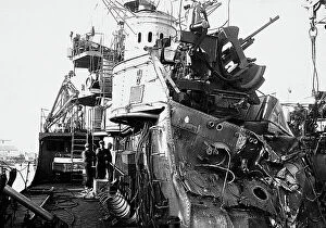 Images Dated 24th March 2011: Livorno. Warship damaged in the bombings