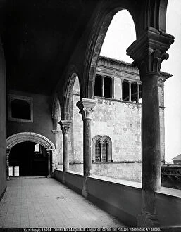 Images Dated 20th December 2010: Loggia, Courtyard; Vitelleschi Palace, Tarquinia