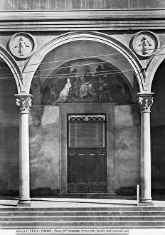 Images Dated 25th August 2009: Loggia of the Ospedale degli Innocenti, detail Filippo Brunelleschi (1377-1446), Florence