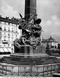 Images Dated 1st February 2011: Lower detail of the Monument to the Cinque Giornate (Five Days) of Milan by Giuseppe Grandi