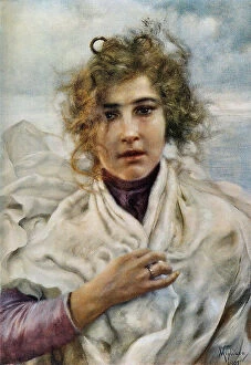 Images Dated 18th February 2011: Luciana; painting by Vincenzo Migliaro. Museo di Capodimonte, Naples