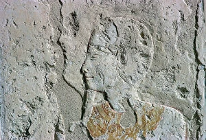 Images Dated 31st October 2011: Luxor Deir el-Bahri, in the temple of Queen Ashepsut hieroglyphics and frescoes