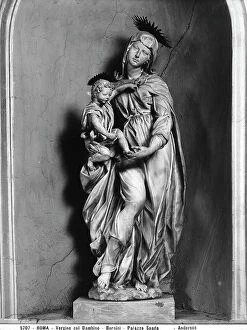 Images Dated 10th August 2011: Madonna and Child, sculpted by Gian Lorenzo Bernini and displayed at Palazzo Spada, Rome