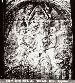 Images Dated 27th February 2008: Madonna in a mandorla, drawing by Beato Angelico, in the Gabinetto dei Disegni e delle Stampe