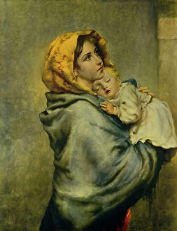 Images Dated 9th March 2011: Madonnina, oil on canvas, Roberto Ferruzzi (1853-1934), Private Collection