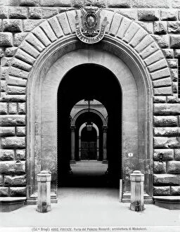 Images Dated 28th October 2008: Main door of Palazzo Medici Riccardi, Florence
