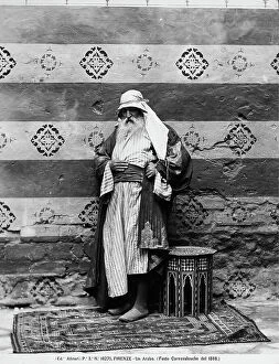Images Dated 3rd August 2009: A man dressed as an Arab during the Carnival festivities held in Florence in 1886