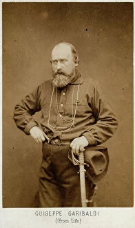 Images Dated 26th October 2010: Man in the guise of Giuseppe Garibaldi