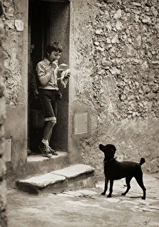 Images Dated 11th April 2011: 'Man's Friend'. Postcard sent by the author to Vincenzo Balocchi