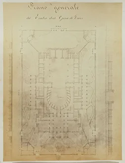Mappa générale de lOpéra de Caiou (Théâtre opéra khédival ou Théâtre royal)