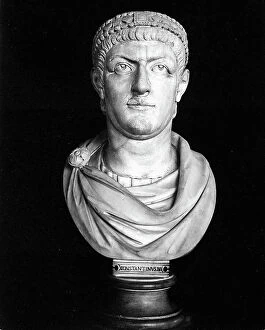 Images Dated 18th November 2011: Marble bust of Emperor Constantine: work belonging to the Uffizi of Florence
