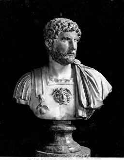 Images Dated 10th June 2008: Marble bust of the Emperor Hadrian, located at the Uffizi Gallery, Florence