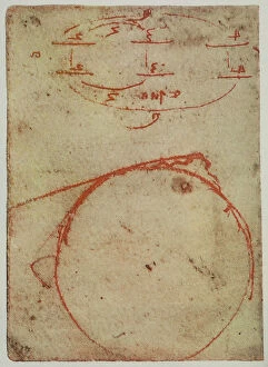 Images Dated 23rd April 2009: Mathemtical calculations and drawings, writings from the Codex Forster II, c.41r