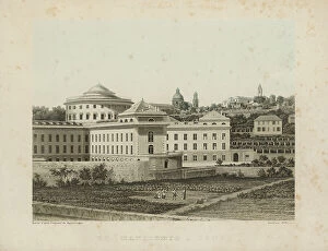 Images Dated 18th March 2010: The mental hospital in Genoa, engraving by Falkeisen from a daguerreotype