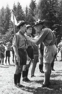 Images Dated 28th November 2006: Merit badge being awarded to a scout