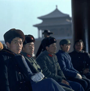 Images Dated 16th July 2008: Military resting inside the Forbidden City, 1969, Peking (Beijing)
