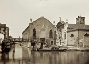 Animated view of Venice with the Scuola vecchia di Santa Maria della Misericordia