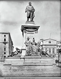 Images Dated 10th January 2012: Monument to Camillo Benso of Cavour. Opera by Stefano Galletti placed in Piazza Cavour in Rome