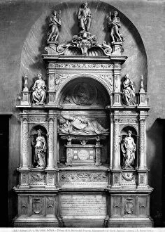Images Dated 14th September 2010: Monument of the Cardinal Ascanio Sforza, work by Andrea Sansovino, Santa Maria del Popolo Church
