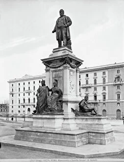 Images Dated 10th January 2012: Monument to Count Camillo Benso of Cavour, bronze, Stefano Galletti (1832-1905), Piazza Cavour, Rome