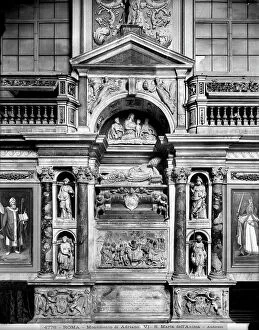 Images Dated 12th October 2010: Monument to Pope Adrian VI, designed by Baldassare Tommaso Peruzzi (1481-1536), Church of S