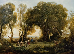 Images Dated 3rd March 2011: Morning: the dance of the nymphs, oil on canvas, Camille Corot (1796-1875), The Louvre Museum, Paris