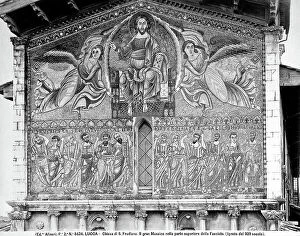 Images Dated 18th April 2012: The Mosaic represents the Ascension. Faade of the Church of S. Frediano, Lucca