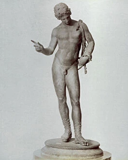 Images Dated 1st August 2011: Narciss, a greek statue in bronze, found at Pompei and held at the National Archaeology Museum of