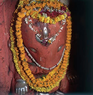 Images Dated 31st May 2007: Necklace of devotional flowers in the Vishwanath temple, dedicated to Shiva