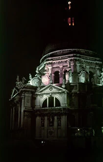 Images Dated 4th May 2010: Night scene of the Basilica della Salute, Venice
