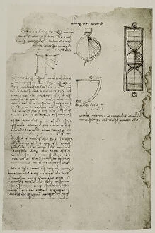 Images Dated 30th September 2009: Notes on motion, writings by Leonardo da Vinci, belonging to the Codex Arundel 263, c.242v