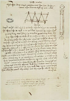Images Dated 1st October 2009: Notes on movement and force; written by Leonardo da Vinci. Codex A (2172), c.61v