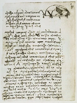 Images Dated 1st October 2009: Notes on solid geometry, writings belonging to the Codex Forster I, c.29v, by Leonardo da Vinci