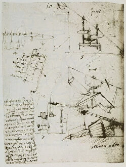 Images Dated 1st October 2009: Notes on various hydraulic devices, writings belonging to the Codex Forster I, c.45v
