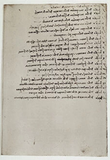 Images Dated 6th August 2009: Notes on various subjects, written by Leonardo da Vinci, part of the Arundel Codex 263, c.45r