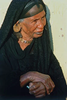 Images Dated 10th October 2011: Nubia, Nubian old woman wearing jewels Sudanese