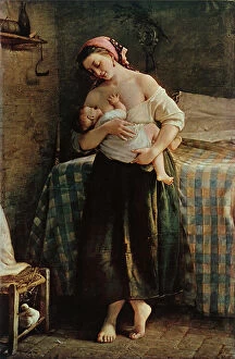 Images Dated 18th February 2011: Nursing baby; painting by Cletofonte Preti. Galleria Nazionale, Parma
