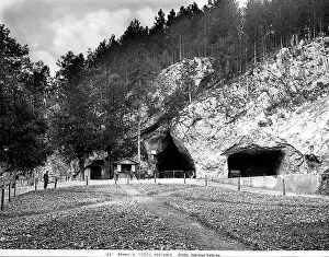 Images Dated 10th April 2012: Outside view of the entrance to the Postumia Grottoes, Slovenia