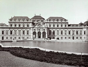 Images Dated 27th May 2009: The palace known as Upper Belvedere in Vienna. In front of the palace a large pond