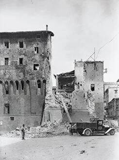 : Palazzo Comunale damaged by bombing, Bologna