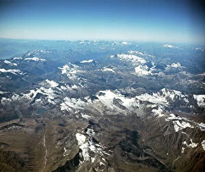 Images Dated 2nd July 2007: Panorama of the Alps from 10, 000 meters