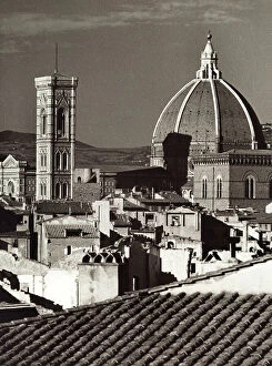 Images Dated 17th March 2010: Panorama of Florence with the Belltower of Giotto and the dome of the Cathedral
