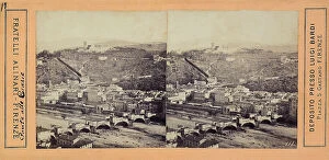 Images Dated 28th March 2008: Panorama of Florence with the Ponte alle Grazie and the Church of San Miniato al Monte
