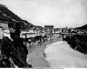 Images Dated 2nd April 2012: Panorama of Fossombrone with river