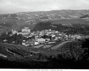 Images Dated 14th September 2011: Panoramic view of Barolo, Province of Cuneo with vineyards and a hilly landscape in the background