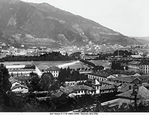 Images Dated 27th December 2012: Panoramic view of the city of Como; a mountain is visible in the background