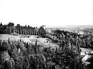 Images Dated 1st February 2007: Panoramic view of the hills surrounding Florence, with Villa Fabbricotti and its park